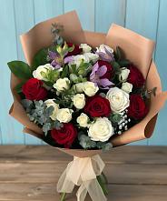 Букет цветов из:  Розы и Альстромерии в Дубинино
