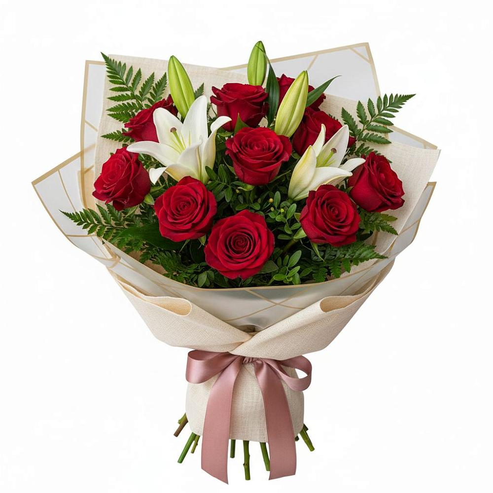 Букет цветов из: Лилии и Розы в Дубинино