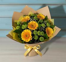 Букет цветов из:  Герберы и Хризантемы в Дубинино