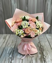 Букет цветов из:  Гвоздики, Розы и Хризантемы в Дубинино