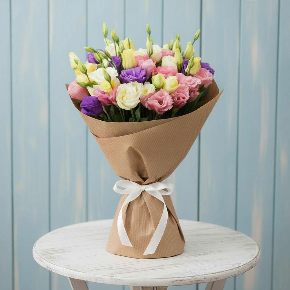 Букет цветов из: Лизиантусы в Дубинино