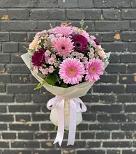 Букет цветов из:  Герберы и Хризантемы в Дубинино