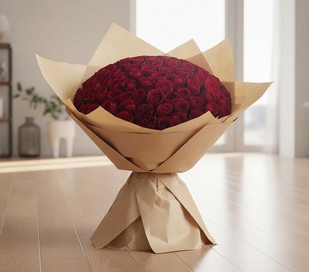 Букет 101 Красная роза в Дубинино