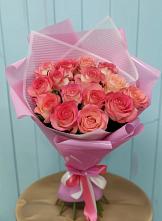 Букет 15 Розовых роз Равель в Дубинино