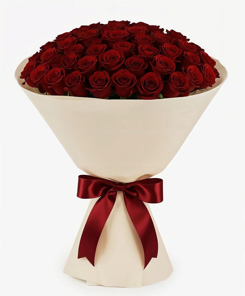 Букет 101 Бордовая роза Блэк Бакарра в Дубинино